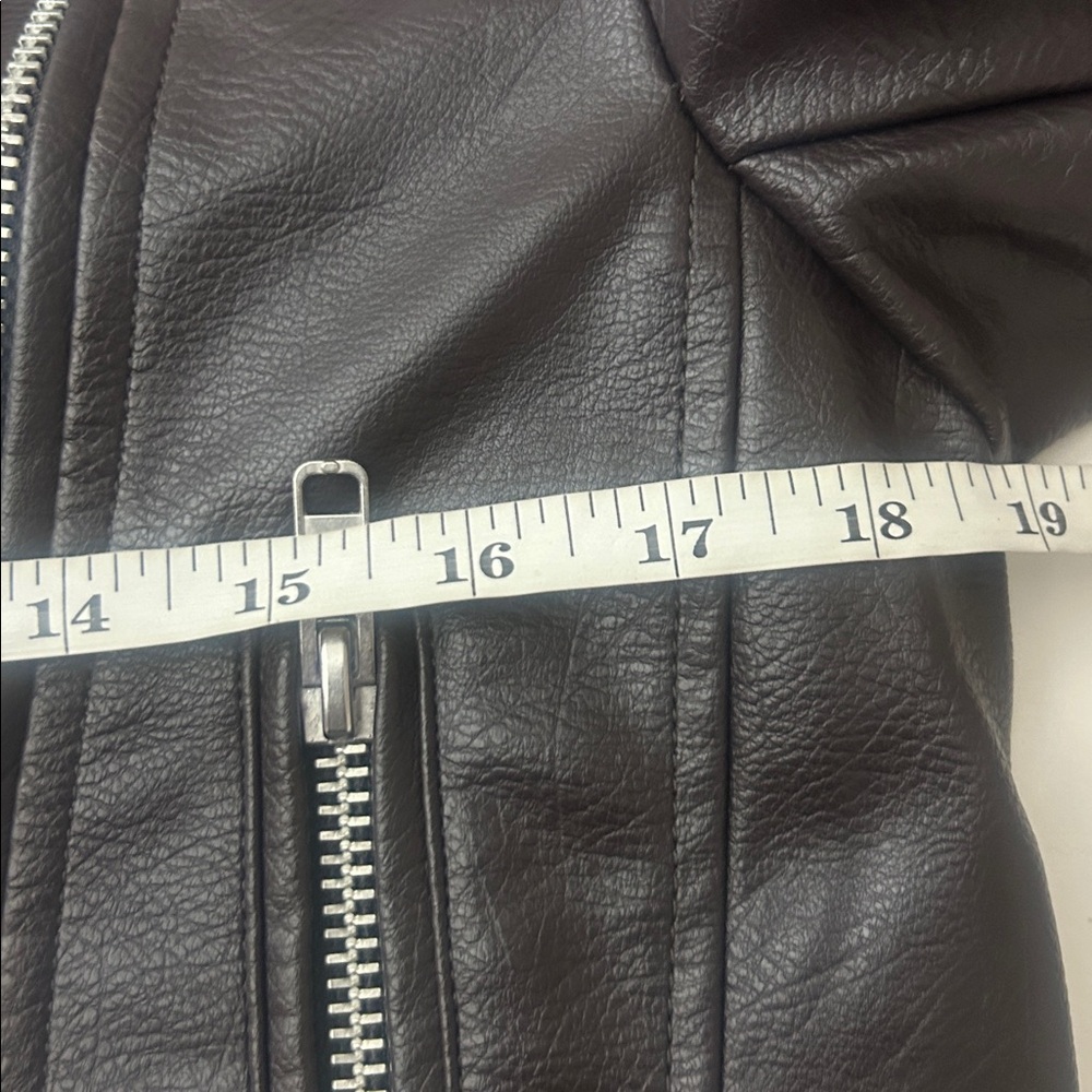 NWT (size XS) H&M Brown Leather Jacket - Picture 10 of 10